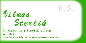 vilmos sterlik business card